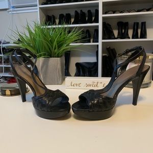 Marc Fisher black leather heels